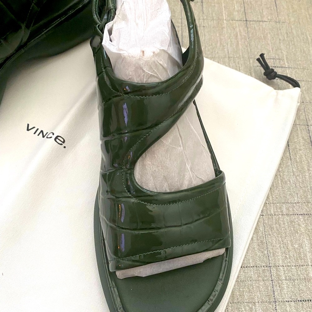Vince Dark Green Women's Sandals - Picture 6 of 13